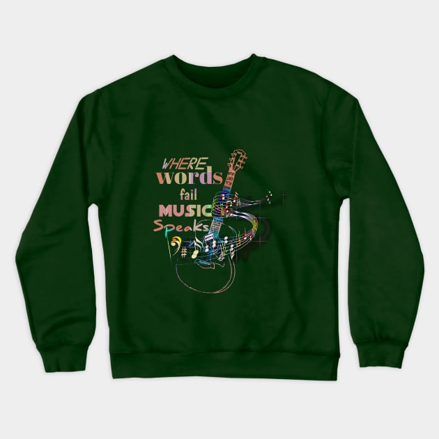 Music t shirt Crewneck Sweatshirt by DizadTshirt